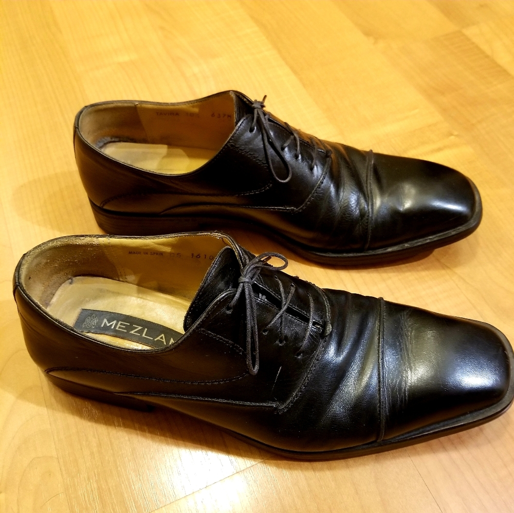 Mezlan Tavira Black Cap-Toe Derby size10.5